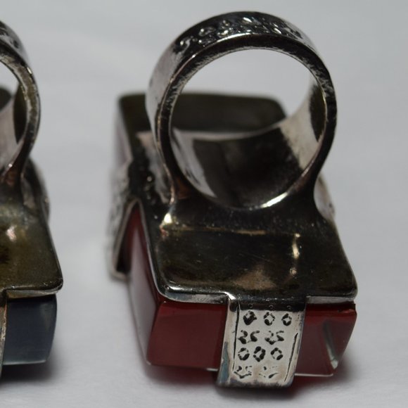 Huge Large Red METAL POINTUS Statement Ring Rare Size 7 - Picture 8 of 13